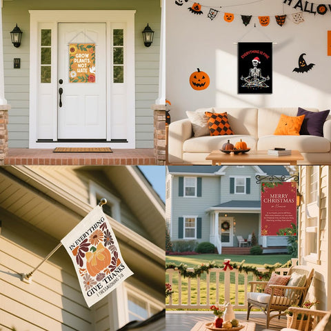 Vgrti outdoor flag welcomes guests with meaningful messaging