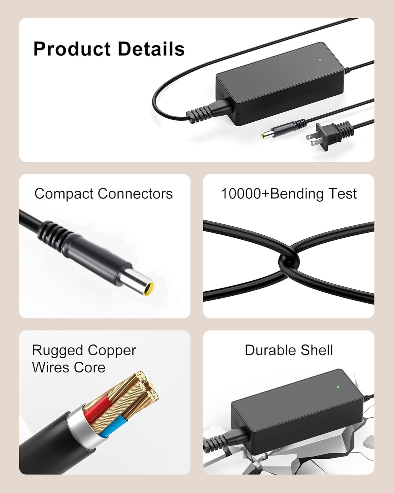 vhbw overvoltage protection safeguards connected devices during use.