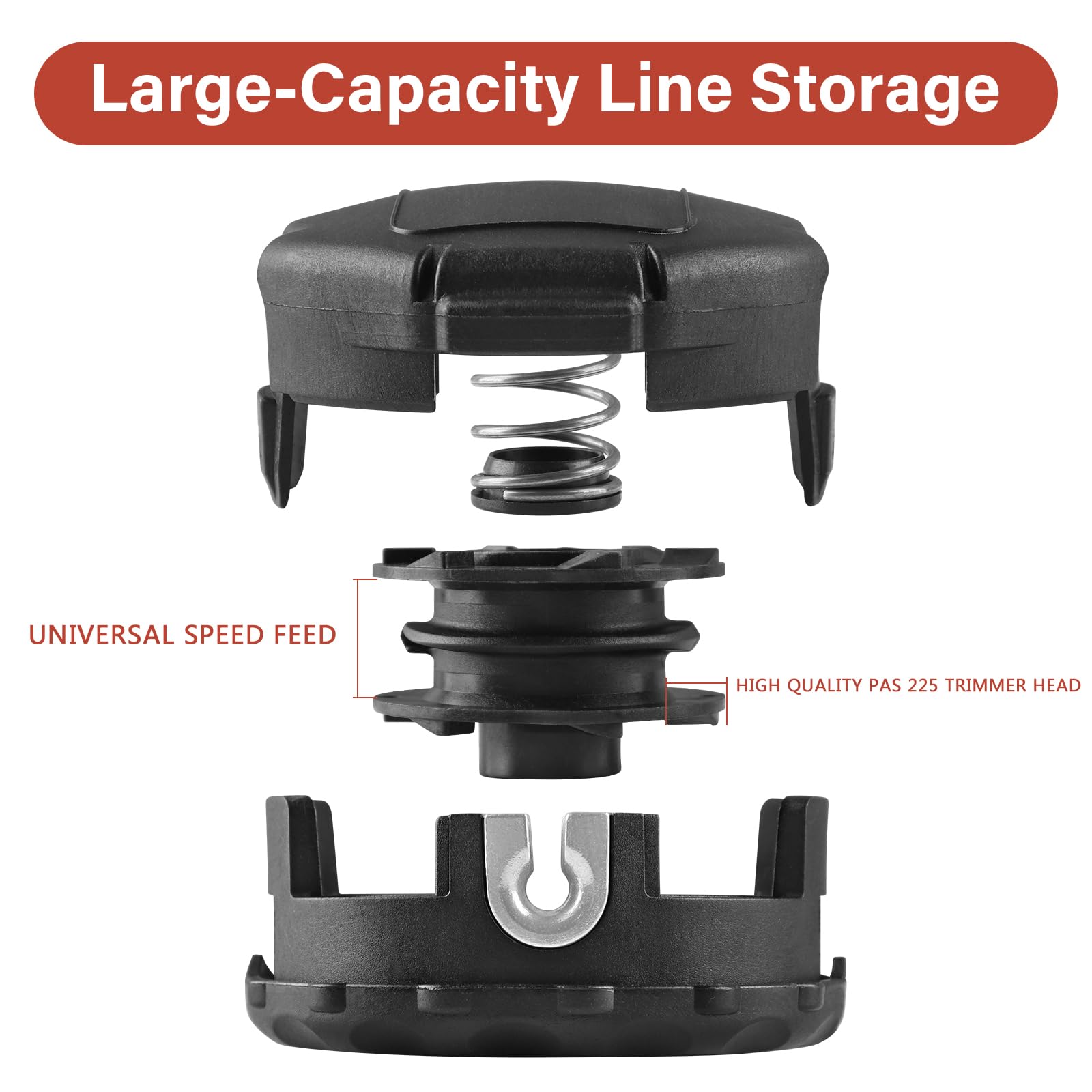 Upgraded line storage in VIABRICO head reduces reloads and keeps trimming steady.