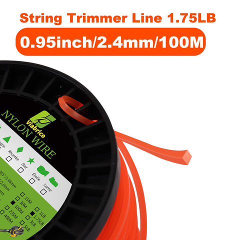 VIABRICO heavy-duty nylon trimmer line demonstrates durability for tough weeds.