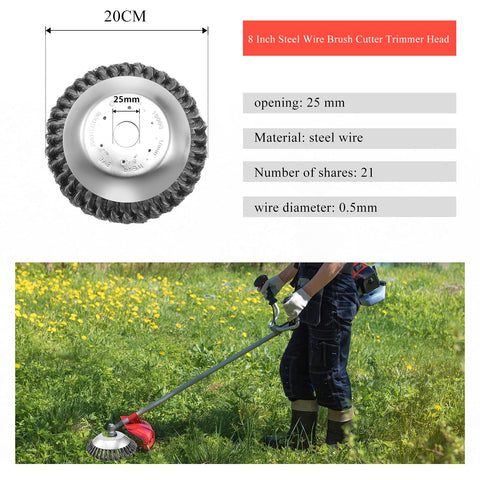 VIABRICO straight shaft trimmer head in use, quick setup and wide cutting area