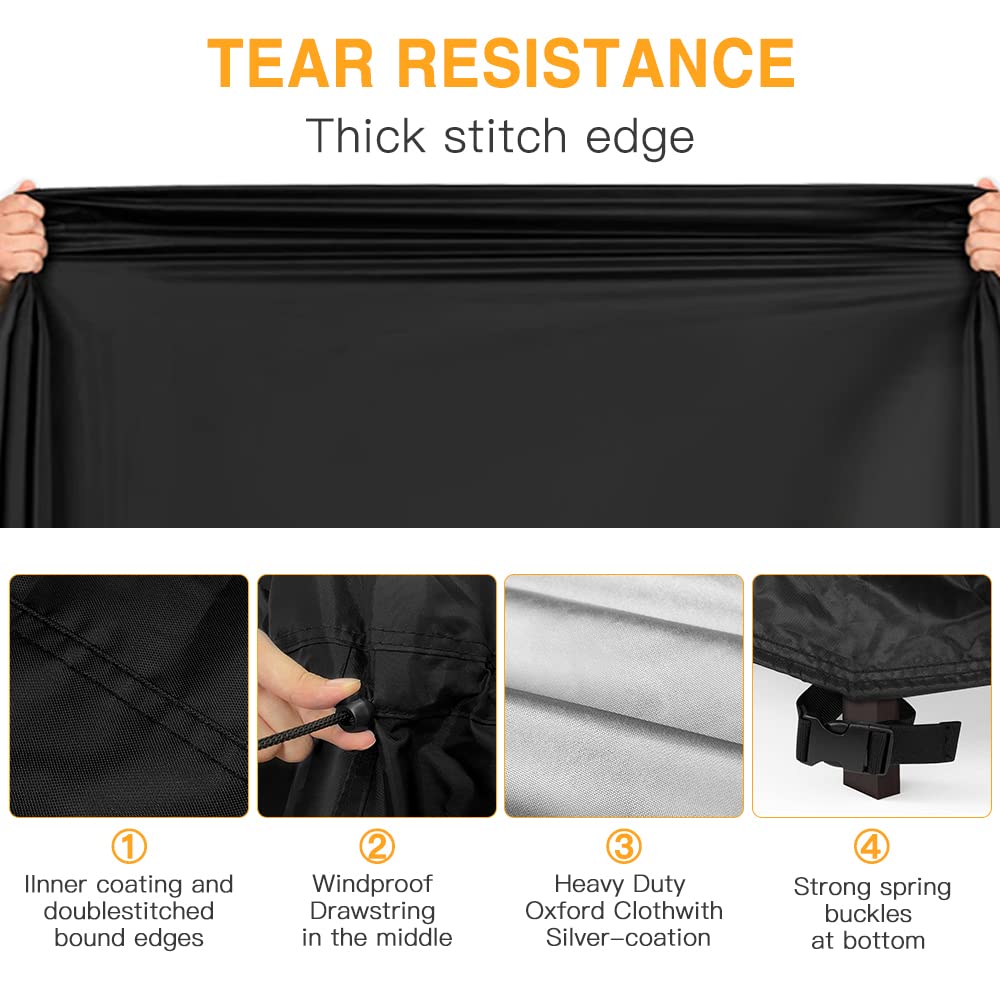 Viadom 30-inch grill cover windproof straps secure a snug fit.