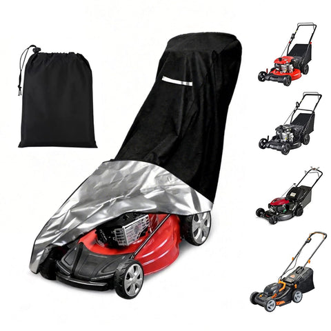 Viadom lawn mower cover provides waterproof durability for outdoor protection.