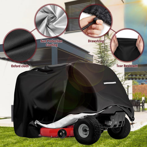 Viadom 420D material close-up shows rugged durability for outdoor storage.