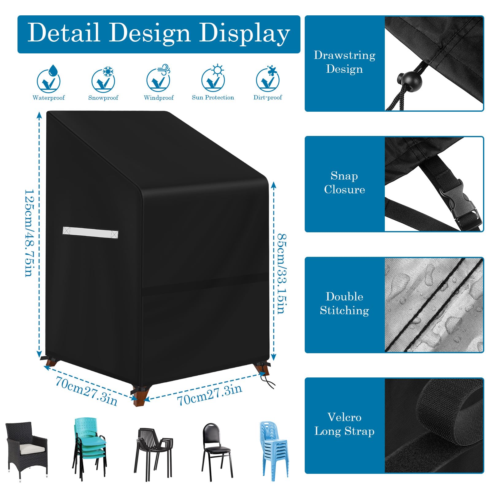 Viadom waterproof material shields furniture from rain and moisture
