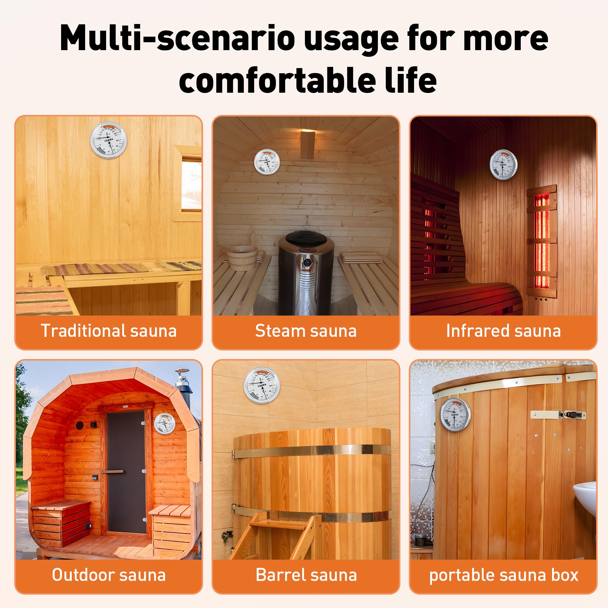 Anti fog vents ensure accurate readings even in steamy rooms