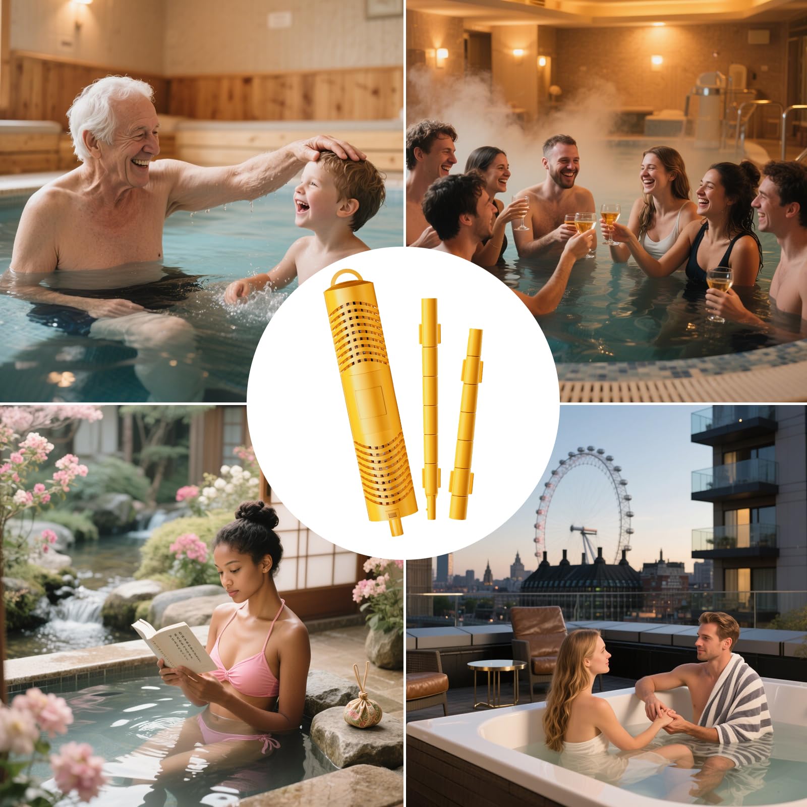 Vibement Spa Mineral Sticks suitable for pool and hot tub use.