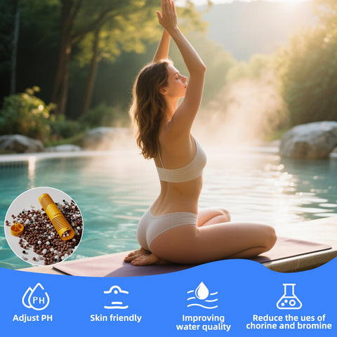 Vibement Spa Mineral Sticks support clear water in pools and hot tubs.