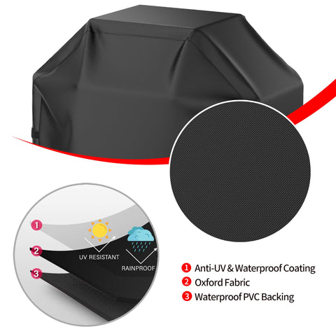 Durable oxford fabric of VIBOOS grill cover for outdoor use.