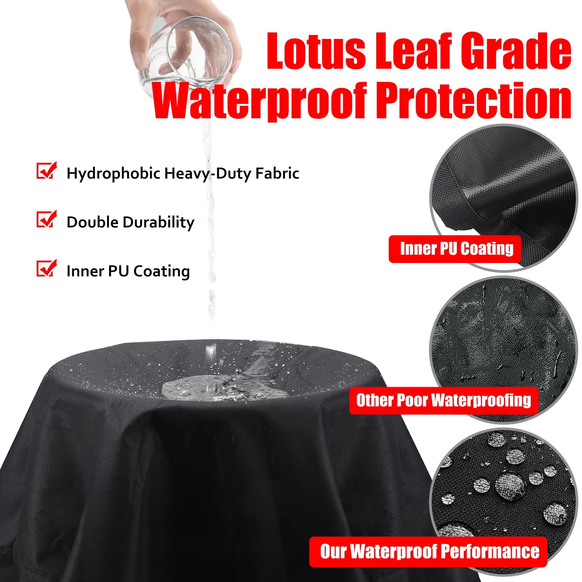 VIBOOS grill cover easy-clean wipe clean after grilling.