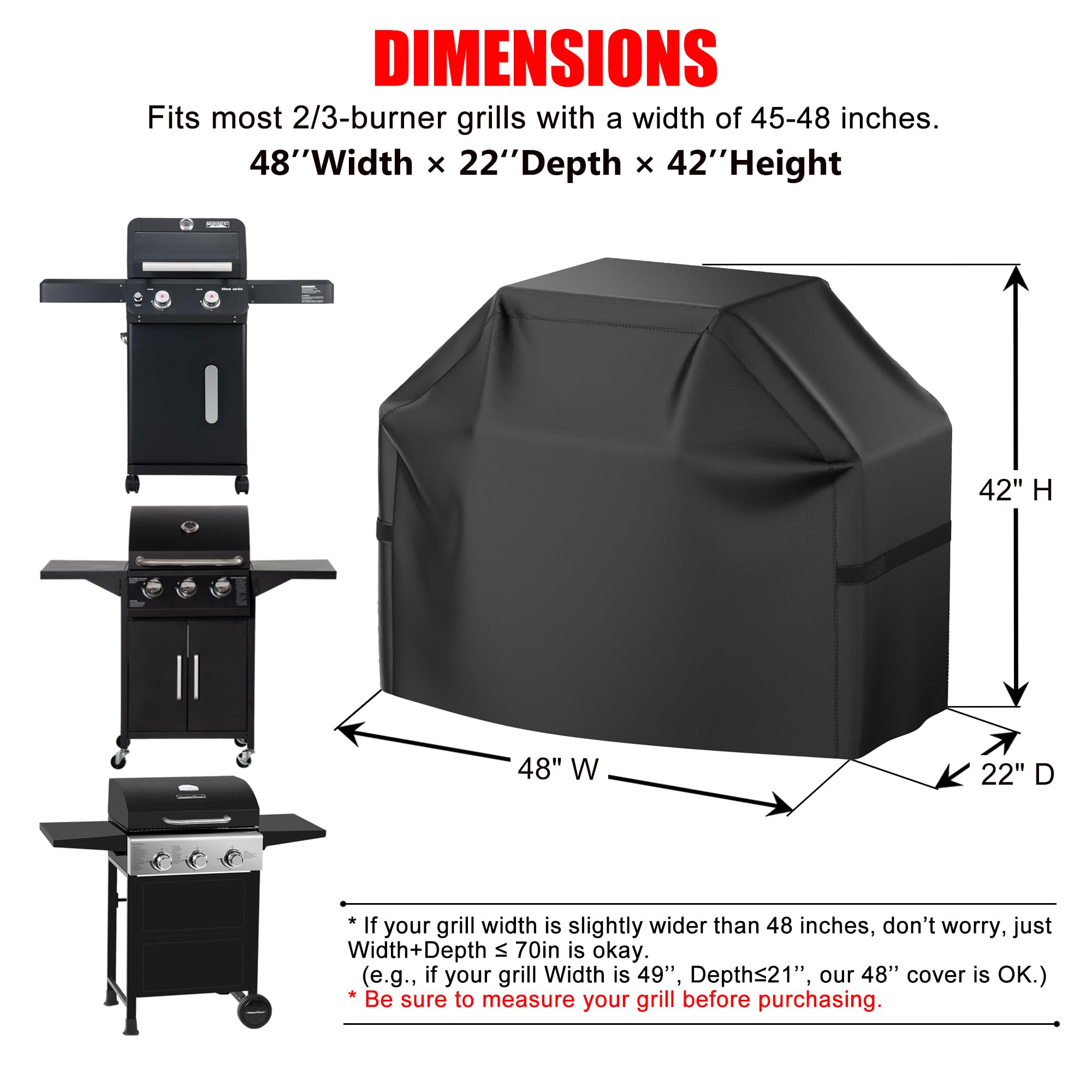 VIBOOS grill cover windproof straps prevent accidental overnight blow-offs.