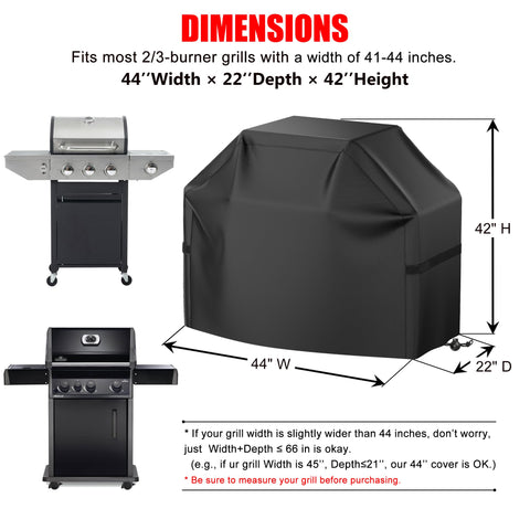 VIBOOS grill cover in side view showing weatherproof protection