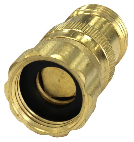 Vibrant Yard Co. heavy-duty brass regulator front view for precise irrigation pressure control.