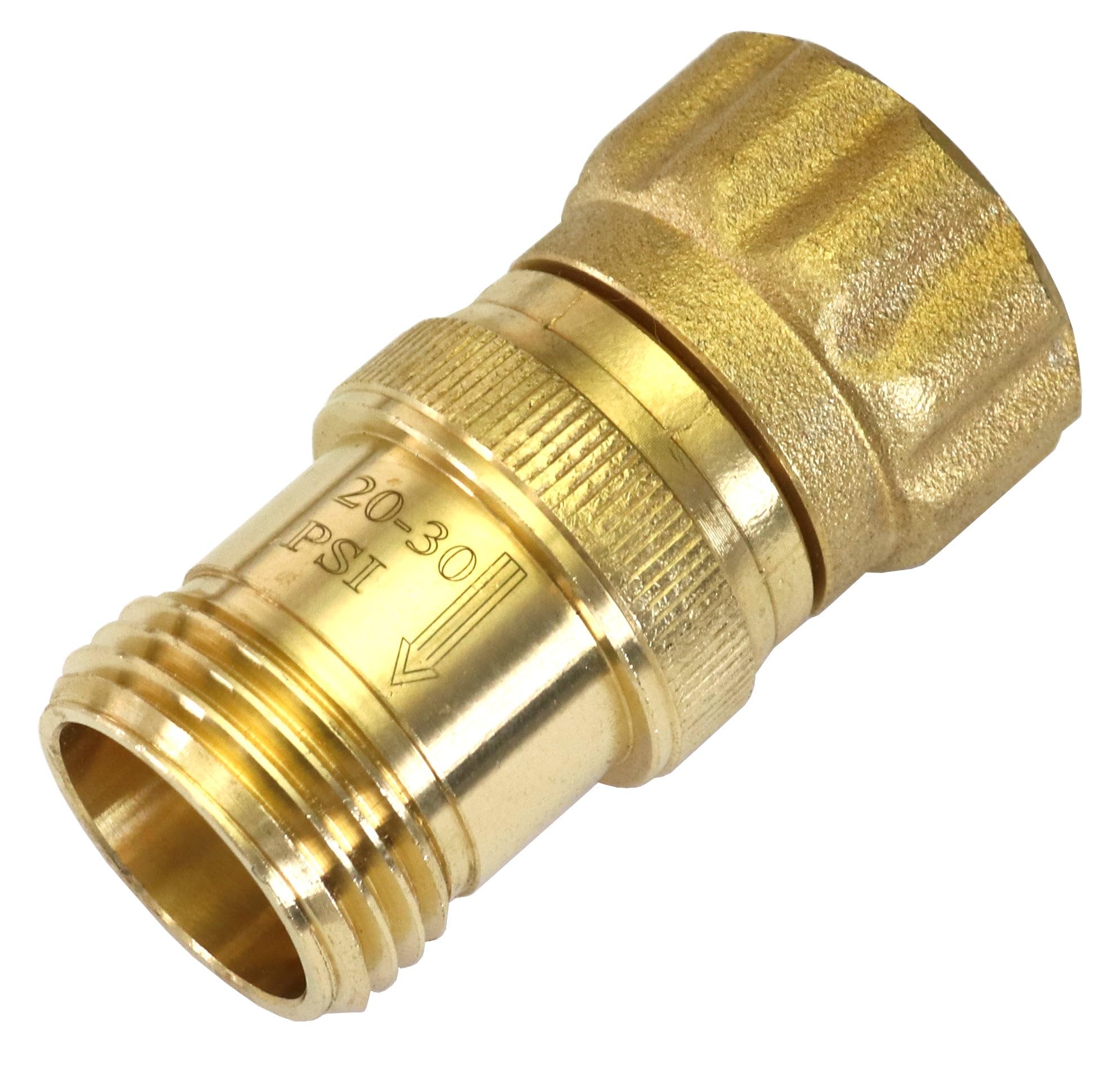 Vibrant Yard Co. outdoor brass regulator with UV-resistant body for long-lasting operation.