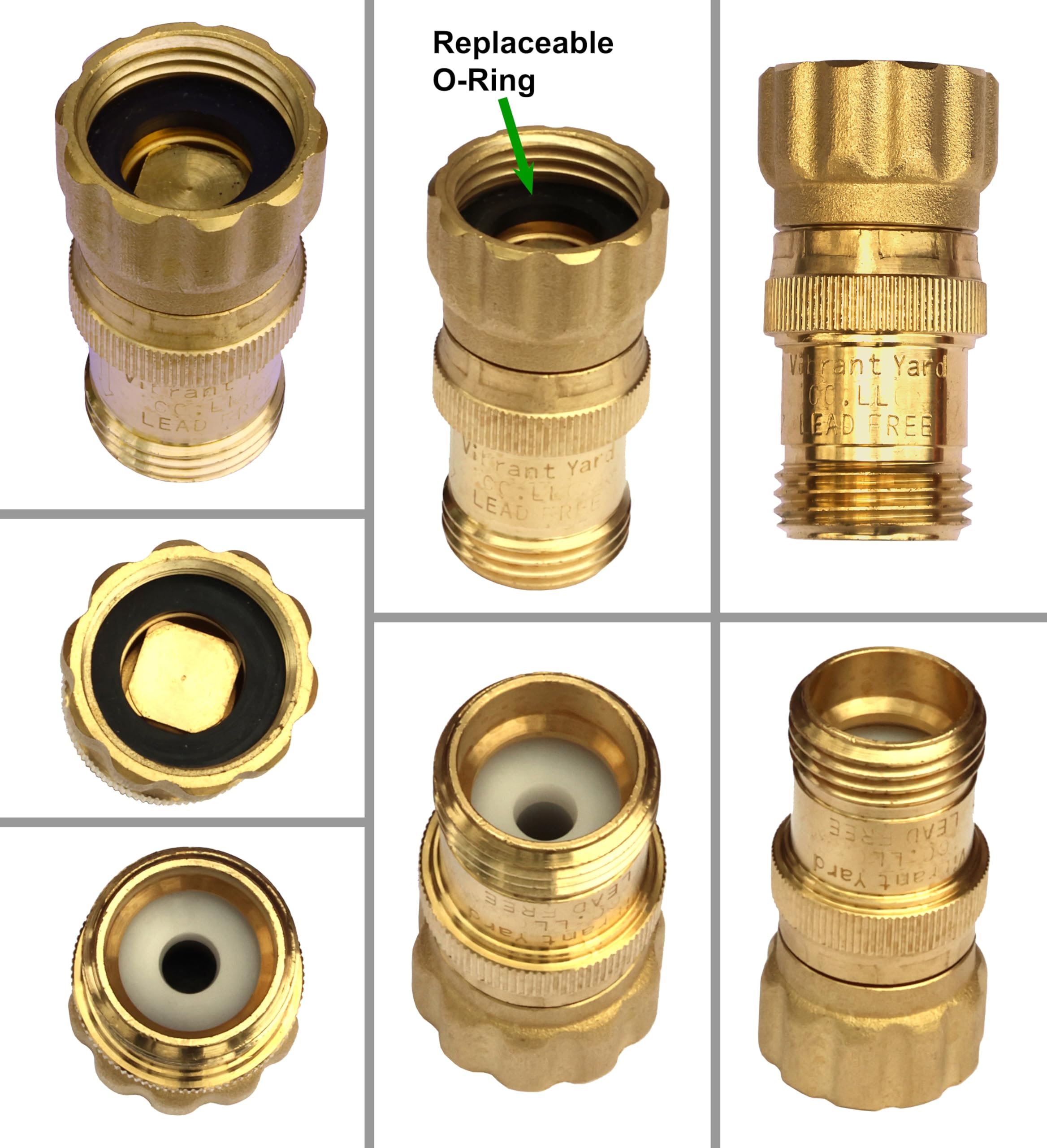 Vibrant Yard Company 3-4 inch hose thread regulator connection