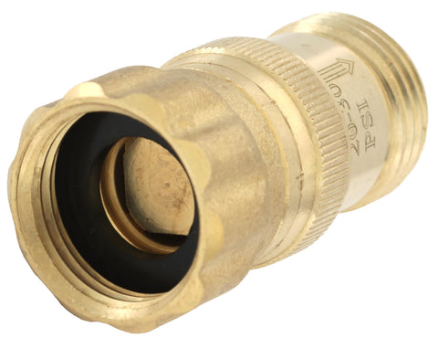 Vibrant Yard lead-free brass regulator front view supports steady drip pressure