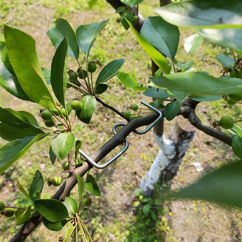 Vibriskape M-shaped 3.9-inch tool is reuse-friendly for orchard tasks.