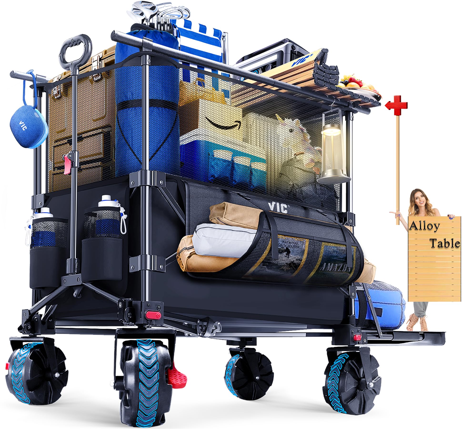 VIC super cart with extended shelf for oversized loads