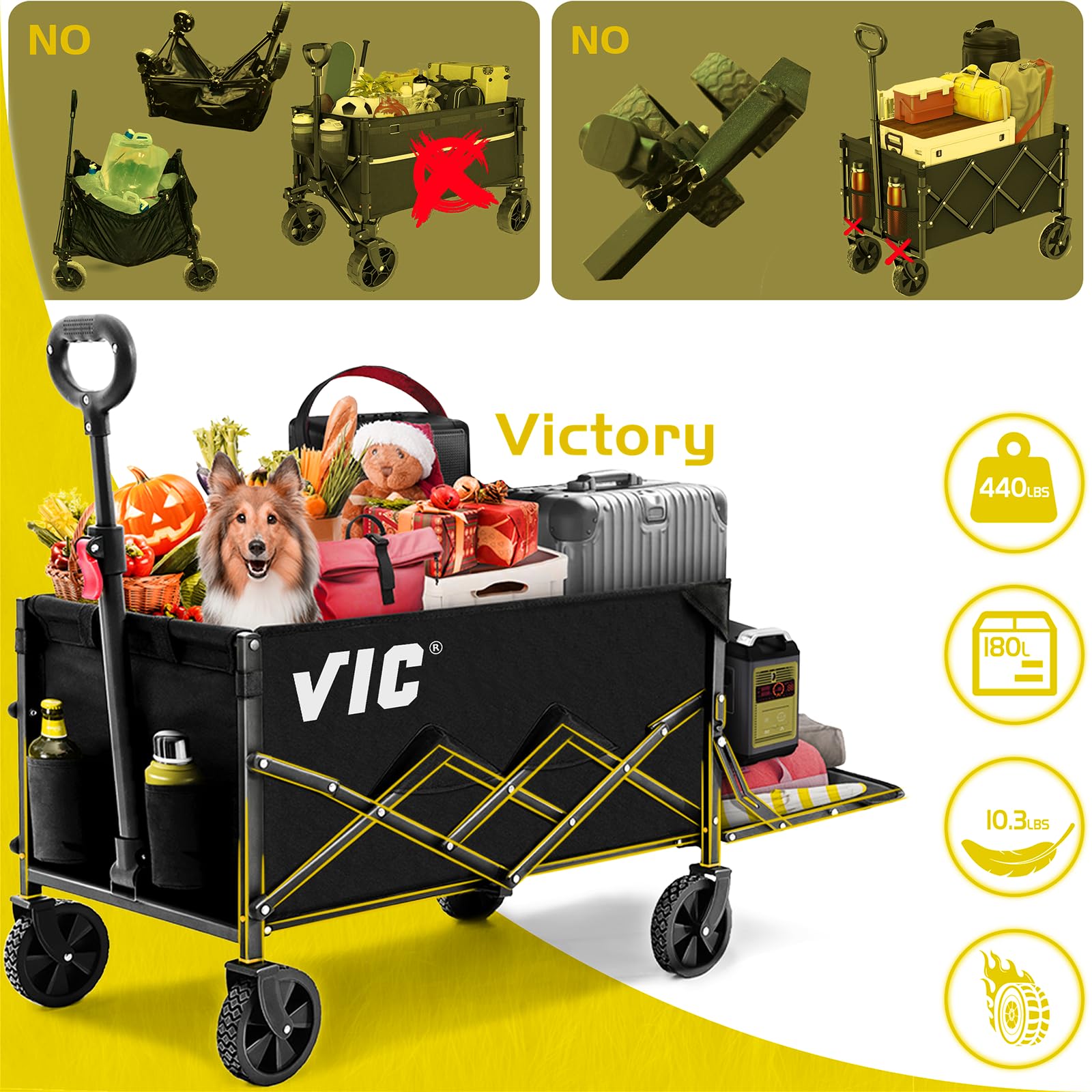 VIC fold-flat design folds in seconds for simple storage