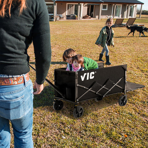 VIC spacious storage area organizes camping and grocery gear
