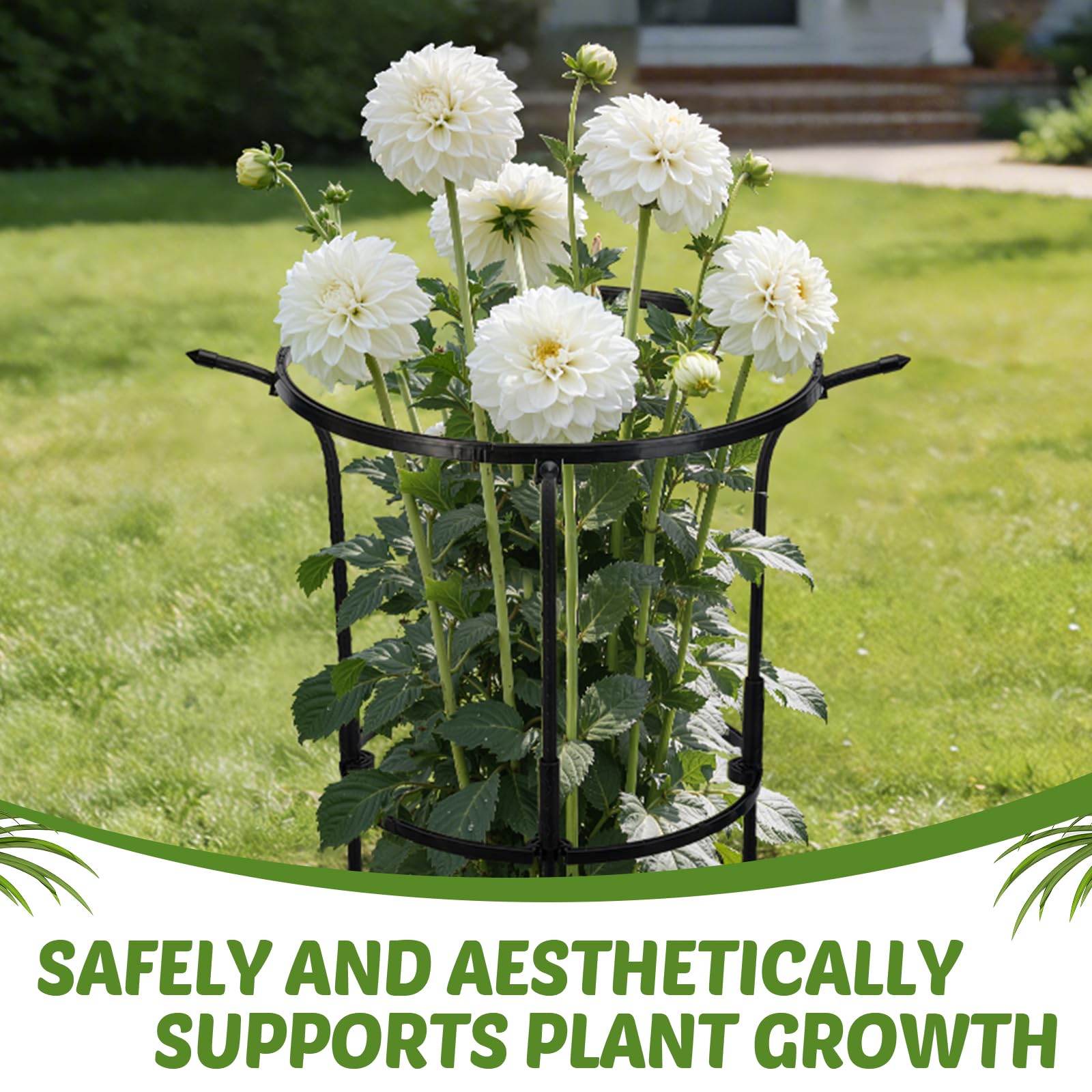 VICAMB 3-pack cages provides multi-plant garden support in the bed