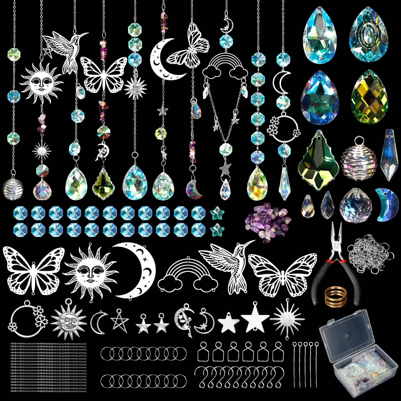 VICAMB 400Pcs DIY Suncatcher Kit for sunny windows