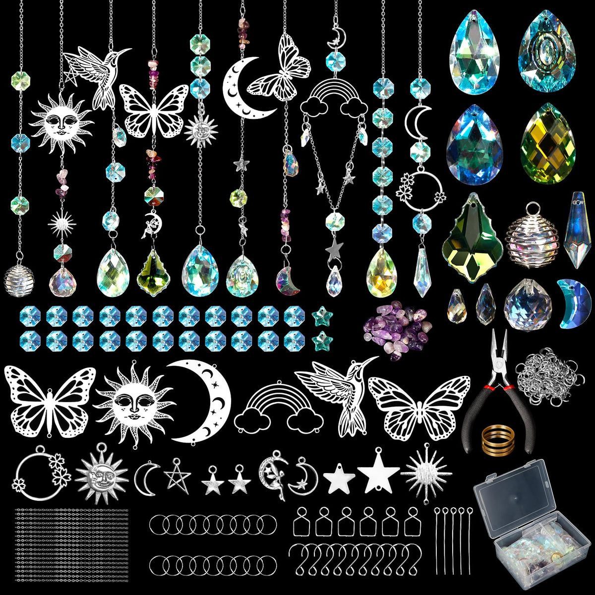VICAMB 400Pcs DIY Suncatcher Kit for sunny windows