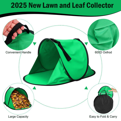 VICAMB 60-gallon yard bag capacity supports large leaf collection sessions.