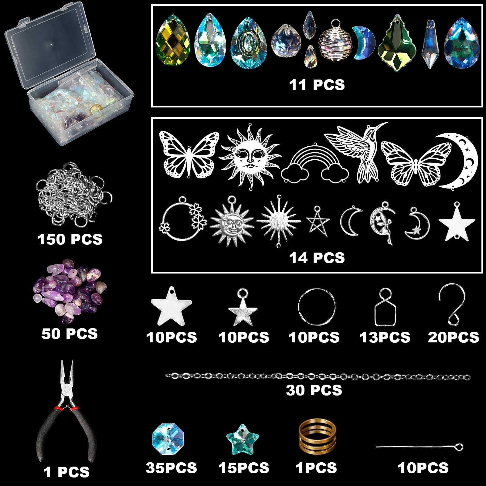 VICAMB Crystal pendants and accessories for home sun catchers
