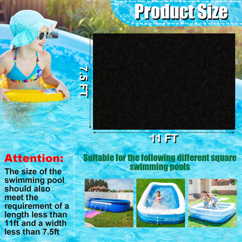 Vicamb heavy-duty pool ground mat shields liner from stones and ground debris.