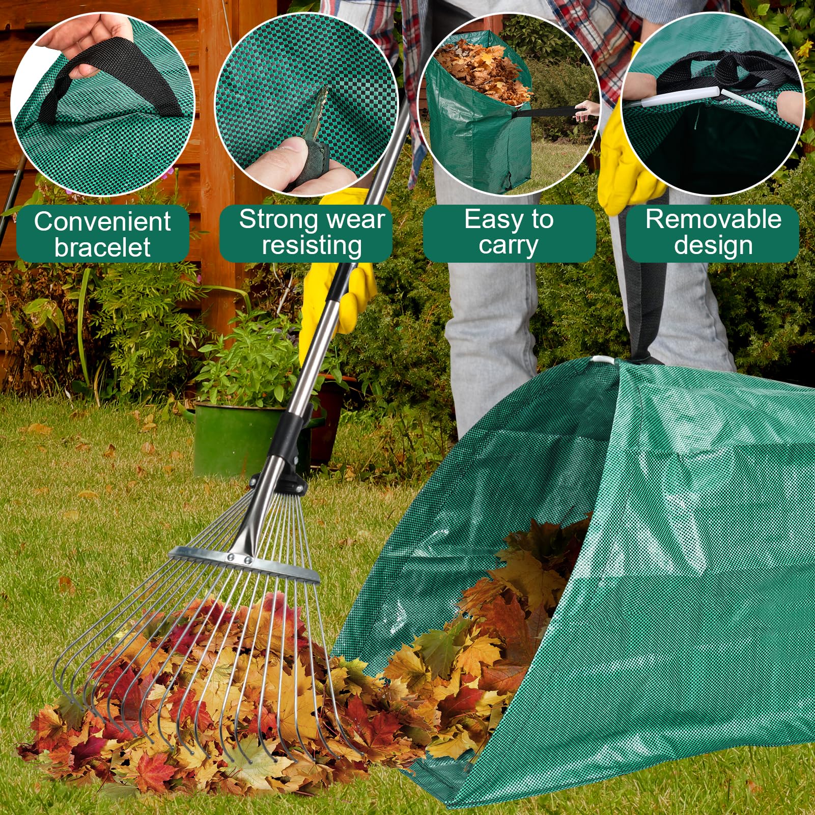 VICAMB leaf collector with dustpan opening simplifies debris scooping