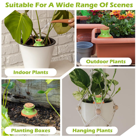 VICAMB outdoor garden watering globes support vegetables with steady moisture.