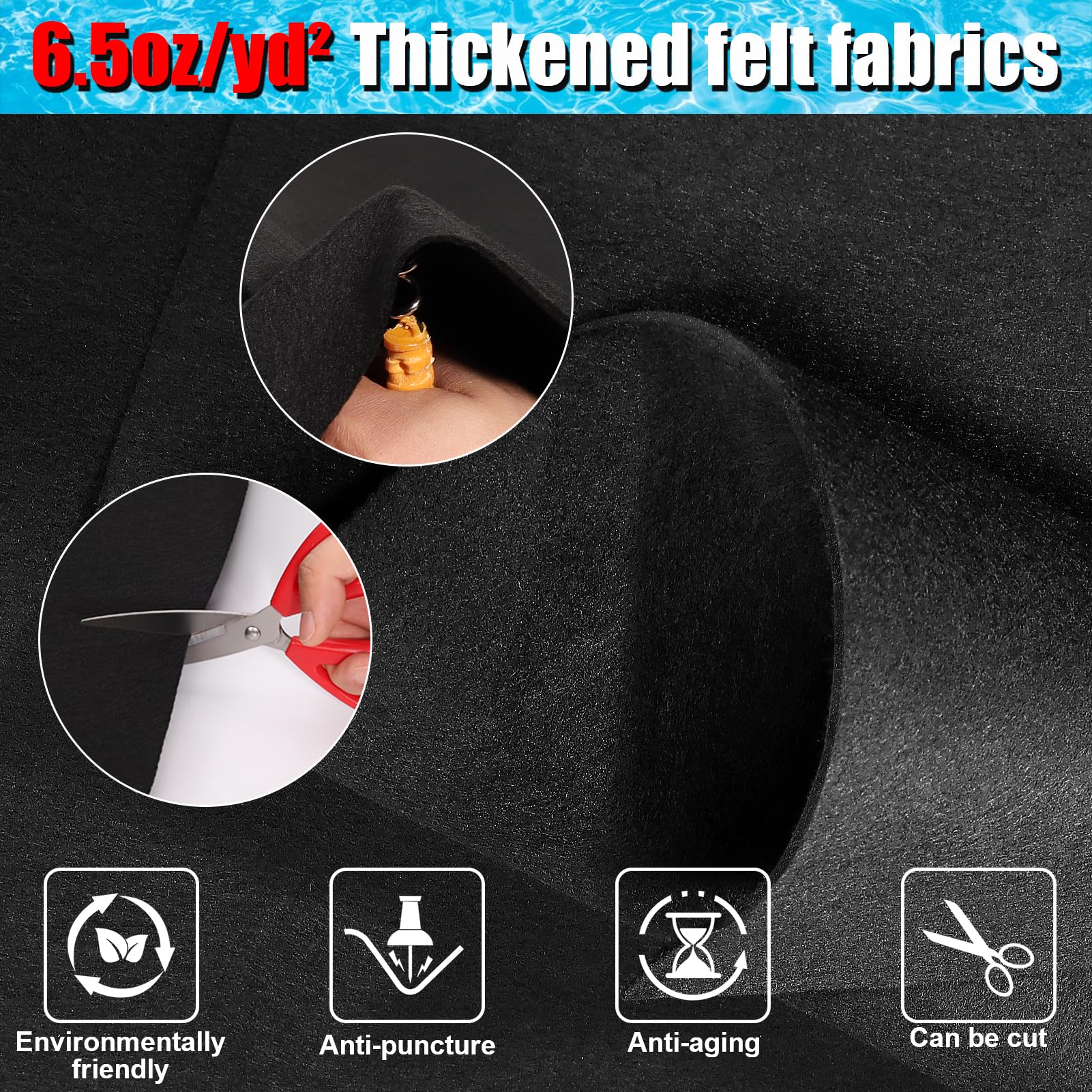 VICAMB round pool pad cut-to-fit for irregular pool shapes