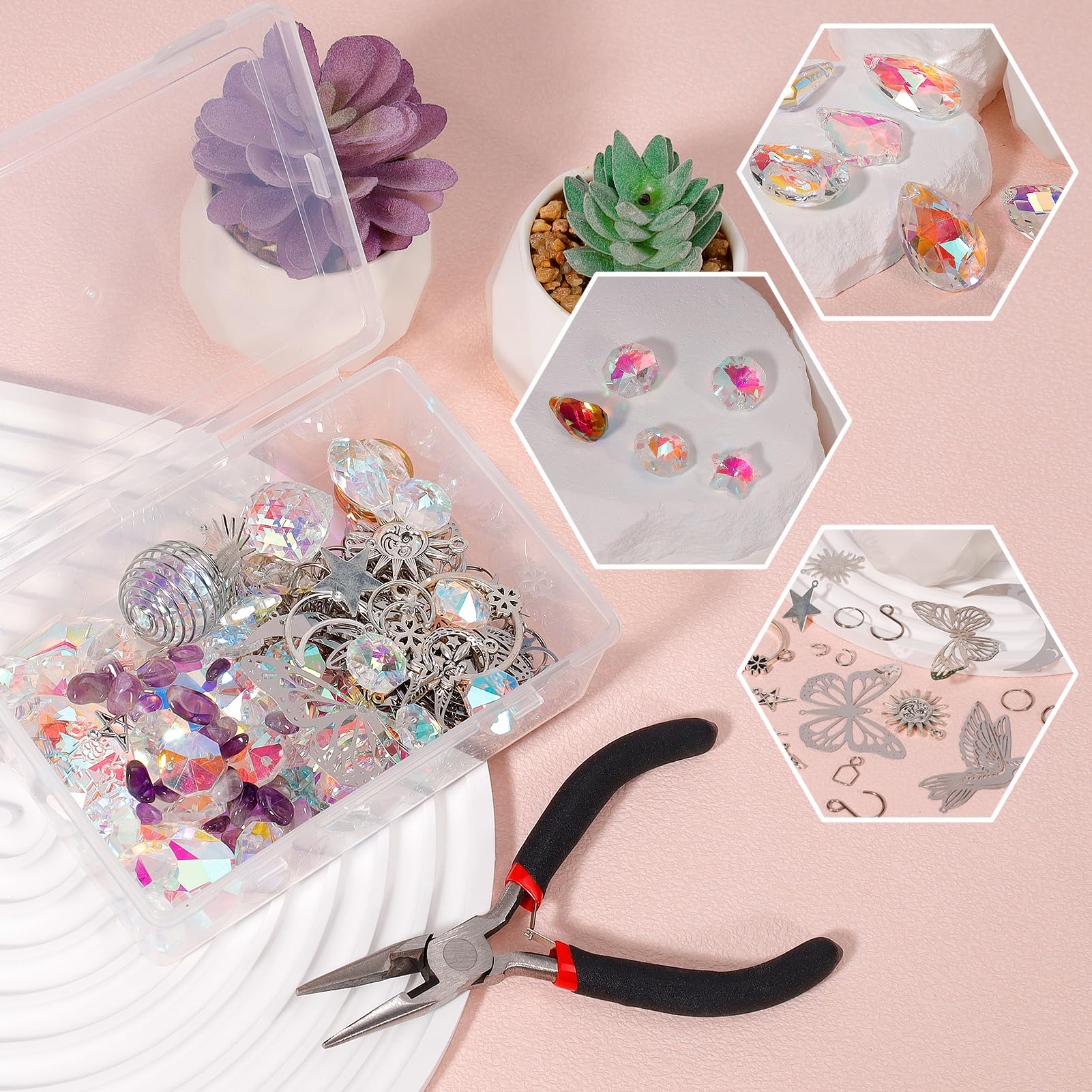 VICAMB Varied-size suncatchers for unique crystal displays
