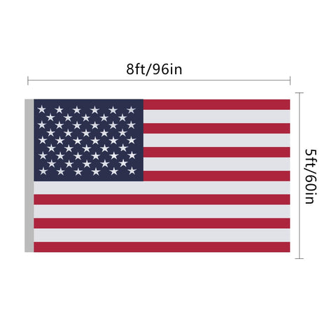 VICDRIA American flag 5x8 heavy duty packaging ready for gifting.