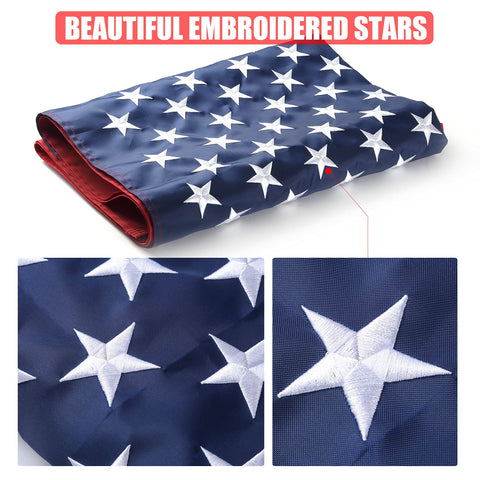 VICDRIA flag showing embroidered stars for premium detail