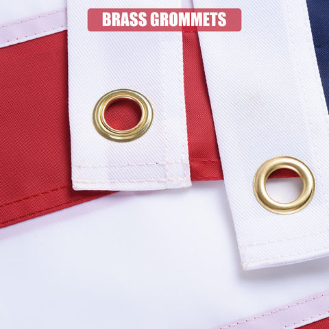 Vicdria brass grommets reinforce mounting for durable outdoor use.