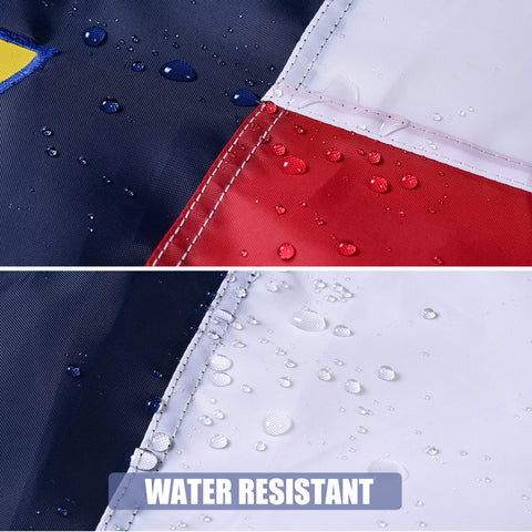 VICDRIA NC flag featuring brass grommets for secure mounting
