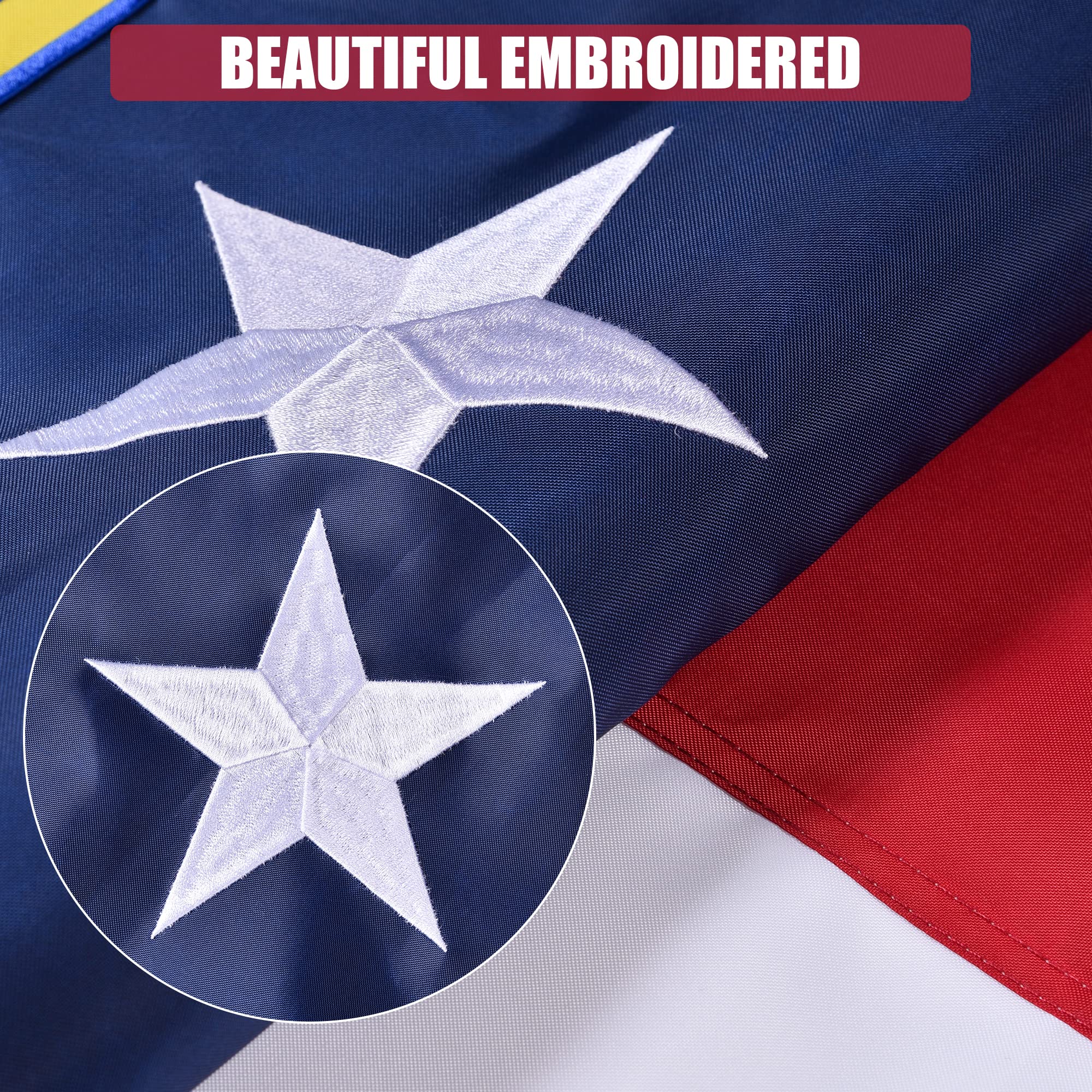VICDRIA NC flag outdoor heavy-duty 3x5 ready for all-weather use