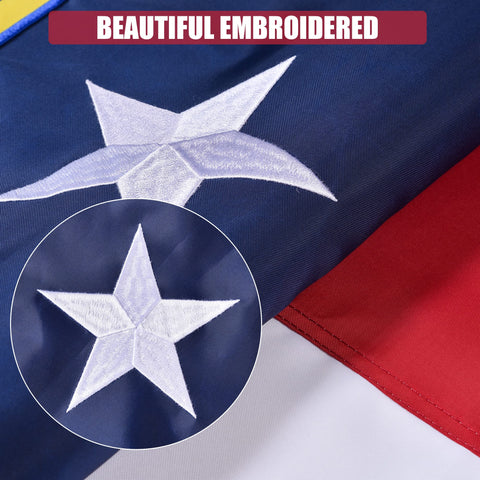 VICDRIA NC flag outdoor heavy-duty 3x5 ready for all-weather use