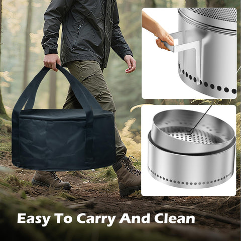 VICEARTH complete outdoor kit with grill grate, poker, glove, bag, and handles