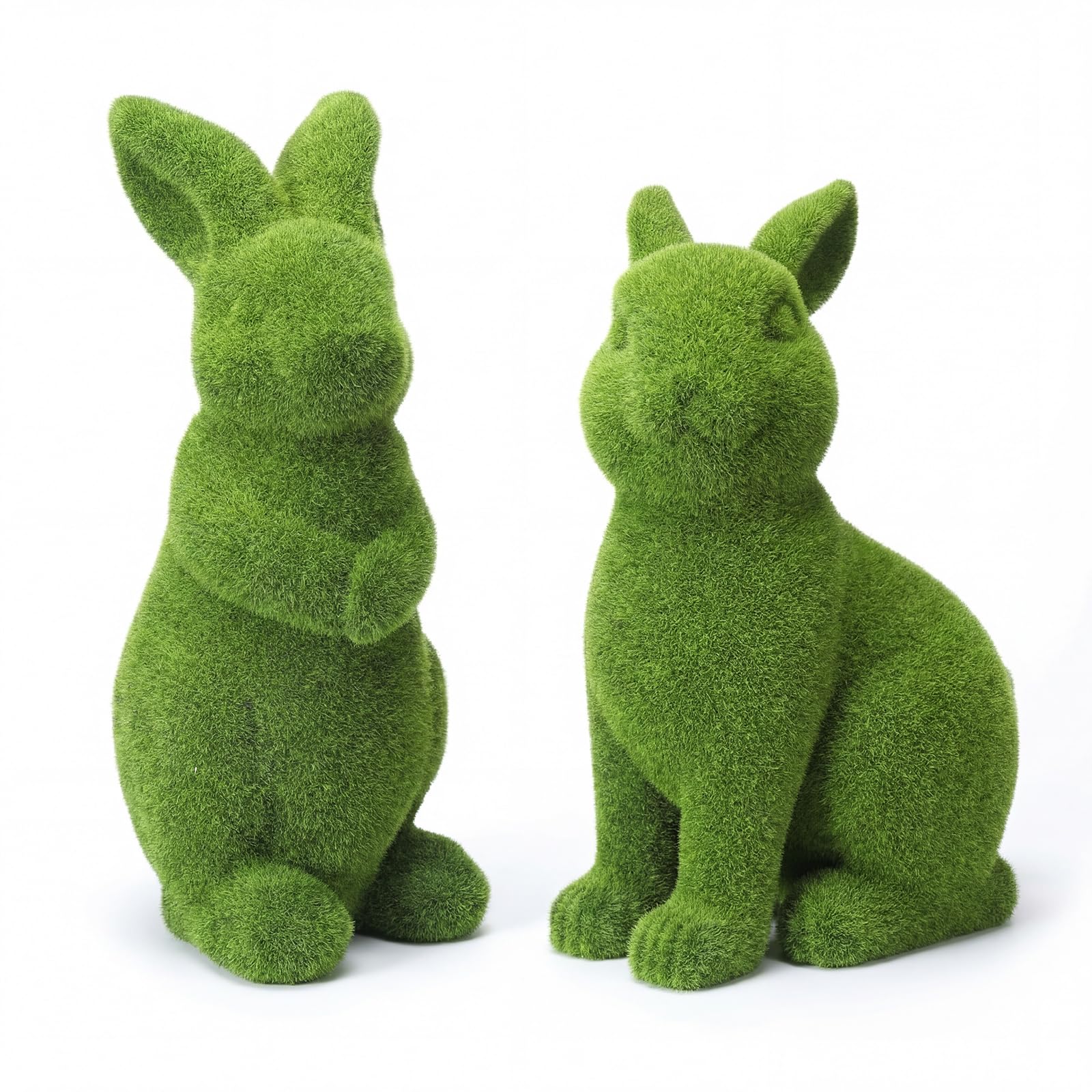 Vicenpal standing moss bunny close-up shows lifelike texture.
