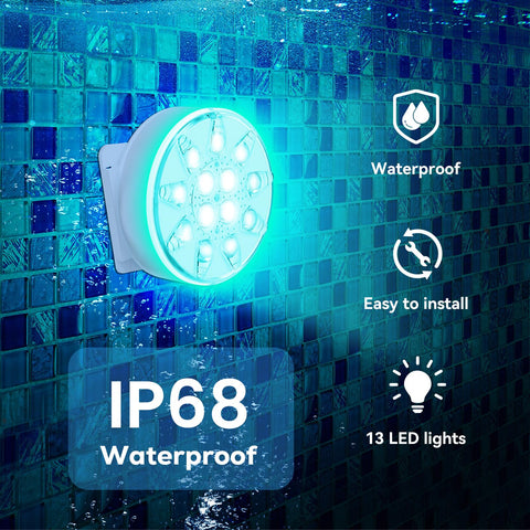 VICHTOP LED color modes create vibrant pool ambiance