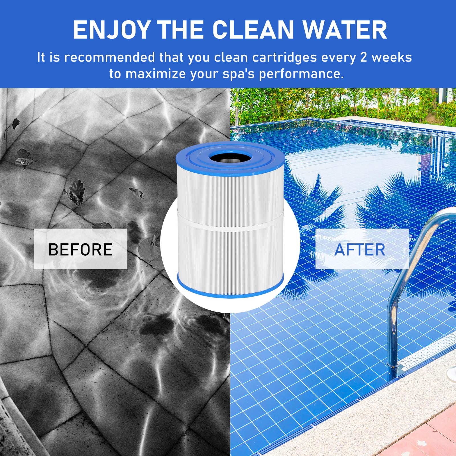 Vickmons C-8465 spa filter cleaning steps help extend life.