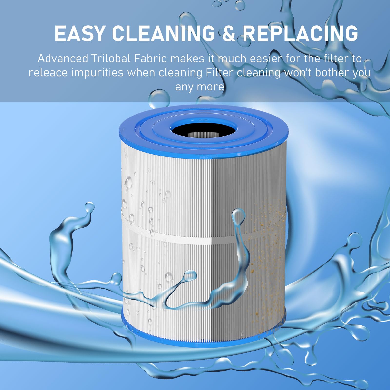 Vickmons C-8465 spa filter packaging highlights two-pack value.