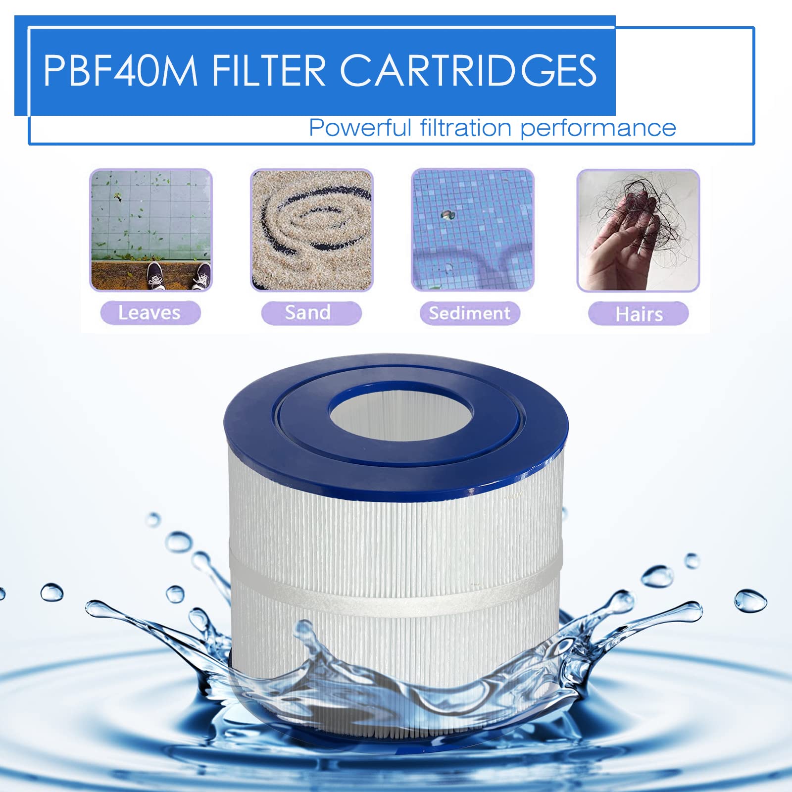 Vickmons PBF40M cartridge close-up showing filtration fabric.