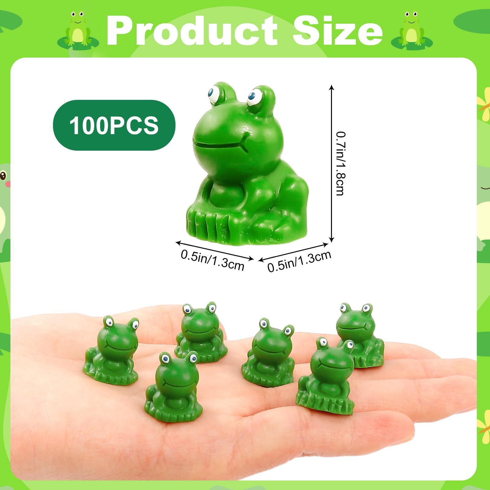 VICROIC mini resin frogs close-up showcases realistic detail and color.