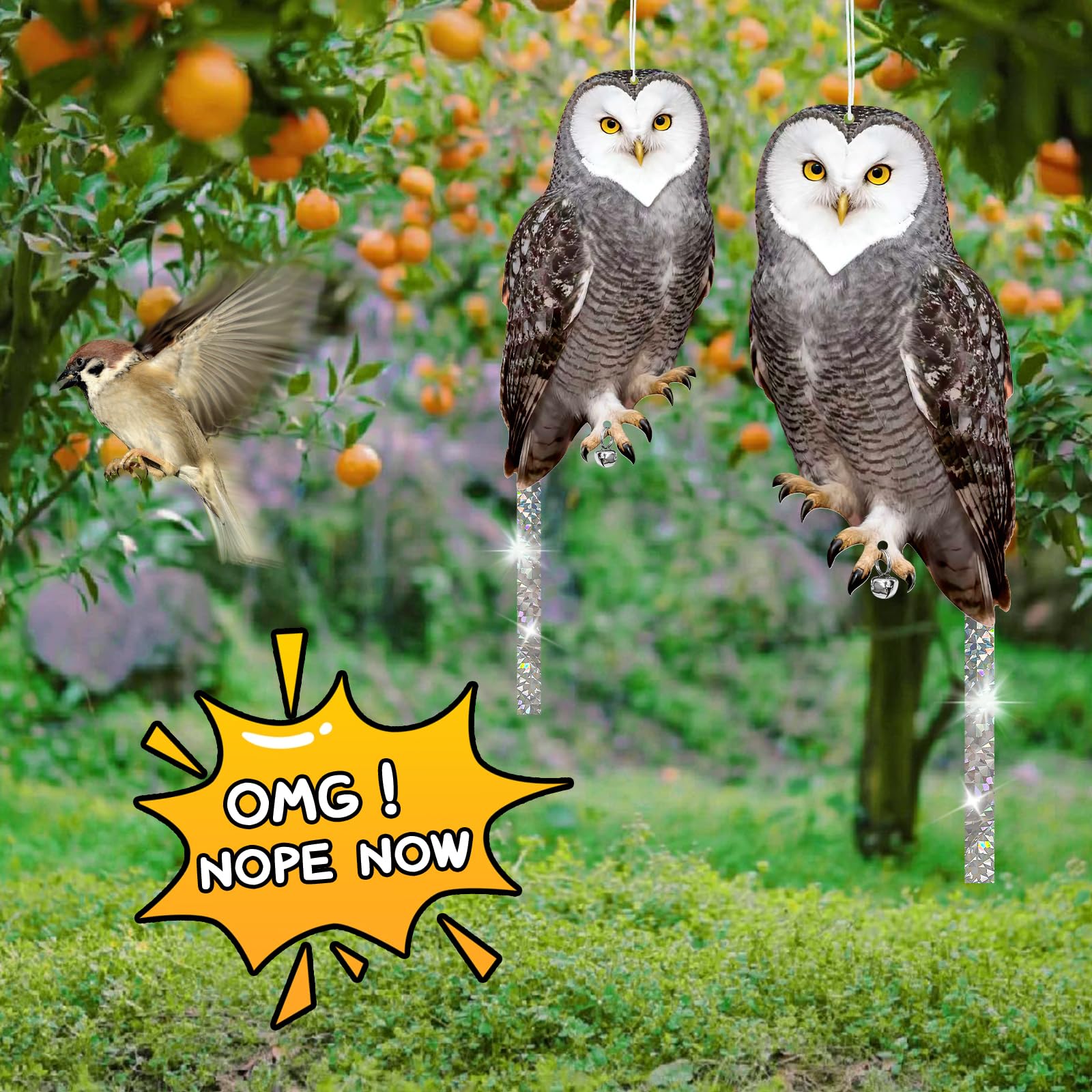 Vicsiyi double-sided owl for lifelike visibility from all angles.