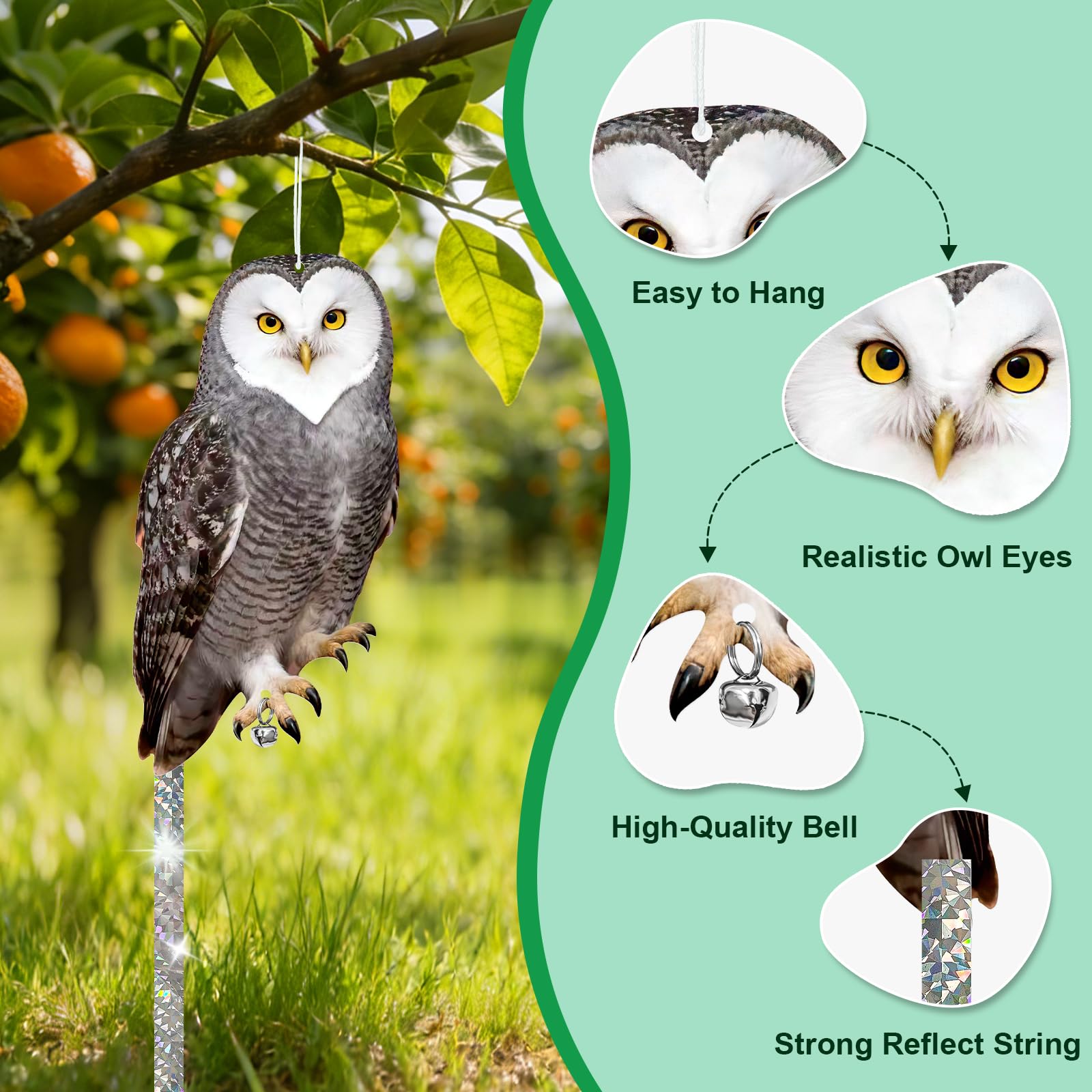 Vicsiyi weatherproof owl decor resists sun and rain.