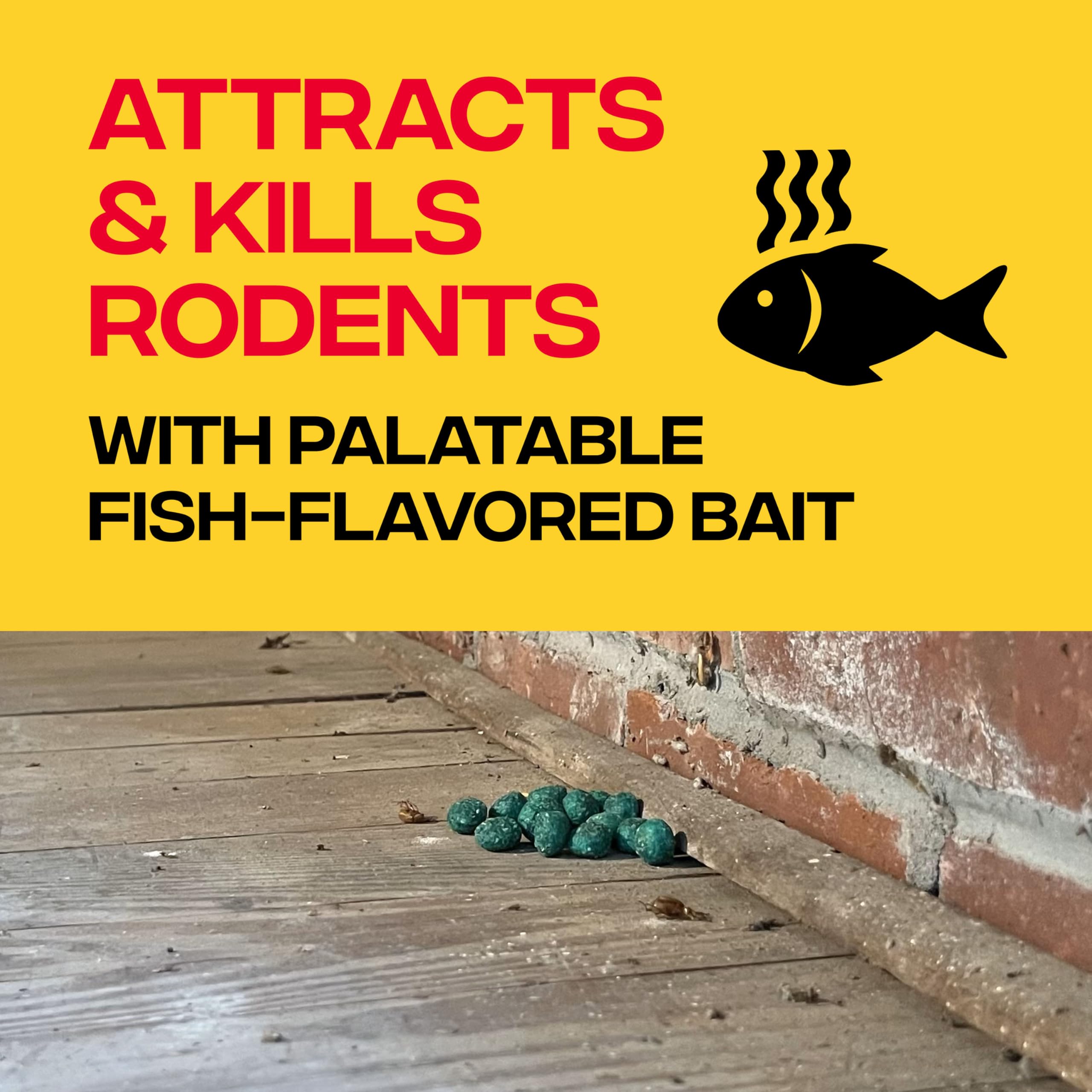 Victor bait-station tamper-resistant design keeps bait secure from pets and curious children.